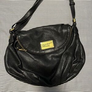 Marc Jacob’s crossbody/shoulder bag. Black with gold hardware. Soft leather